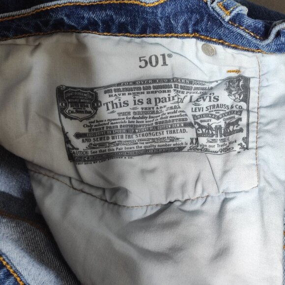Levi's 501 jeans women's sz 20W denim blue colour classic traditional button fly - Picture 9 of 16